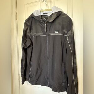 Hollister Wind Breaker Hoodie camo and black med